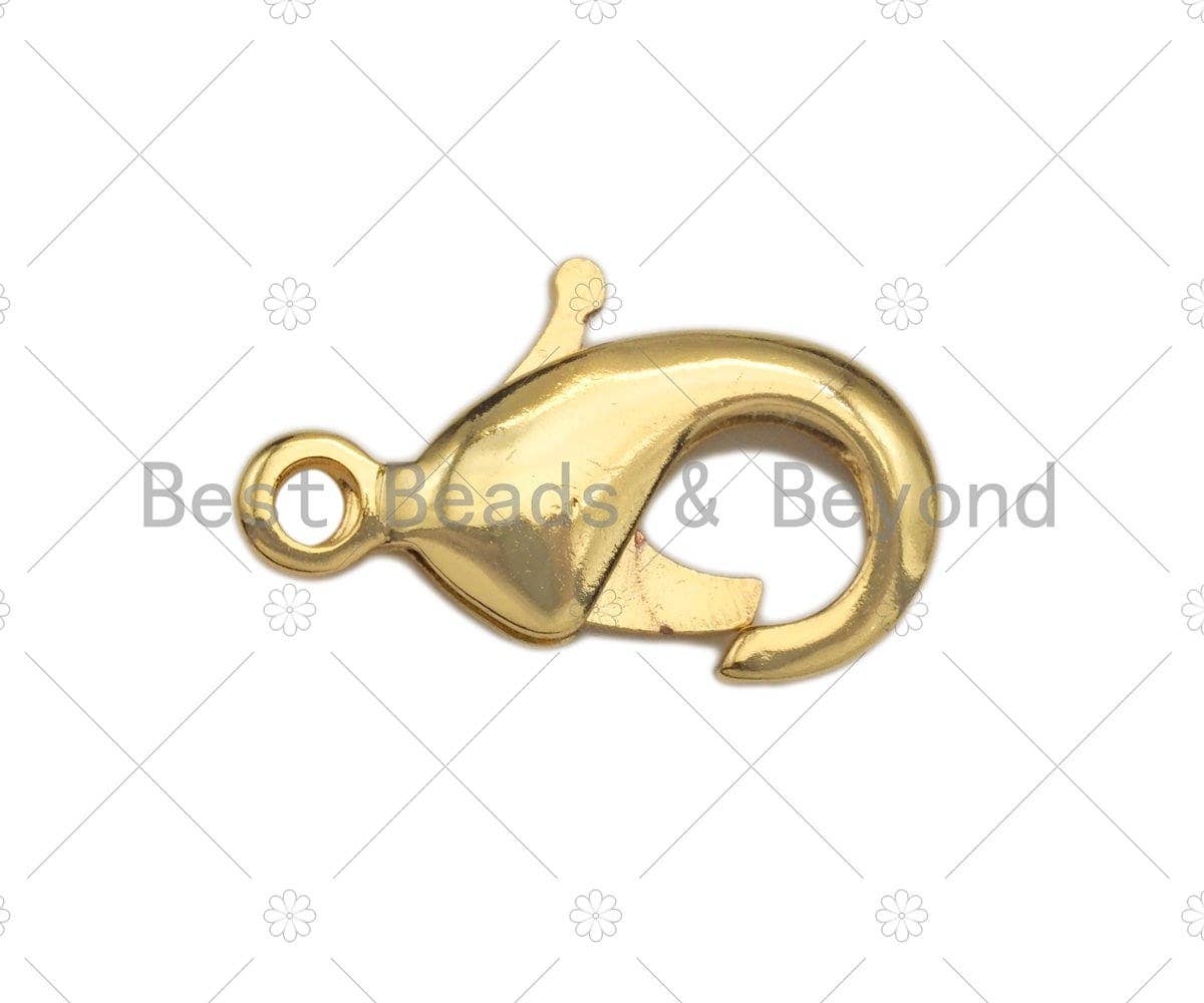 BestBeads&Beyond - Wholesale Clasp - 5pc/10pcs Simple Lobster Claw Clasp,Gold/Silver/Black/Rose g1
