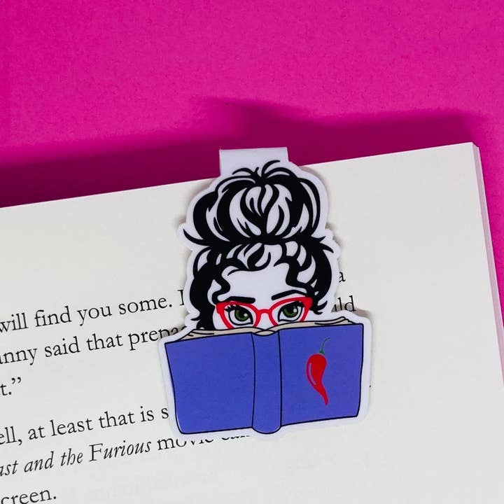 Spicy Books - Naughty Books - Romance Books - Gifts For Librarian - Double Sided - Magnetic Bookmark for wholesale by Wild & Wicked Designs