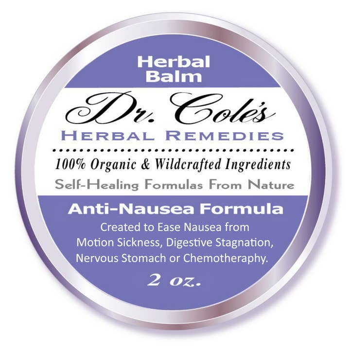 Dr. Cole's Organic Anti-Nausea Herbal Balm SixPak for wholesale by Dr. Cole's Herbal Remedies