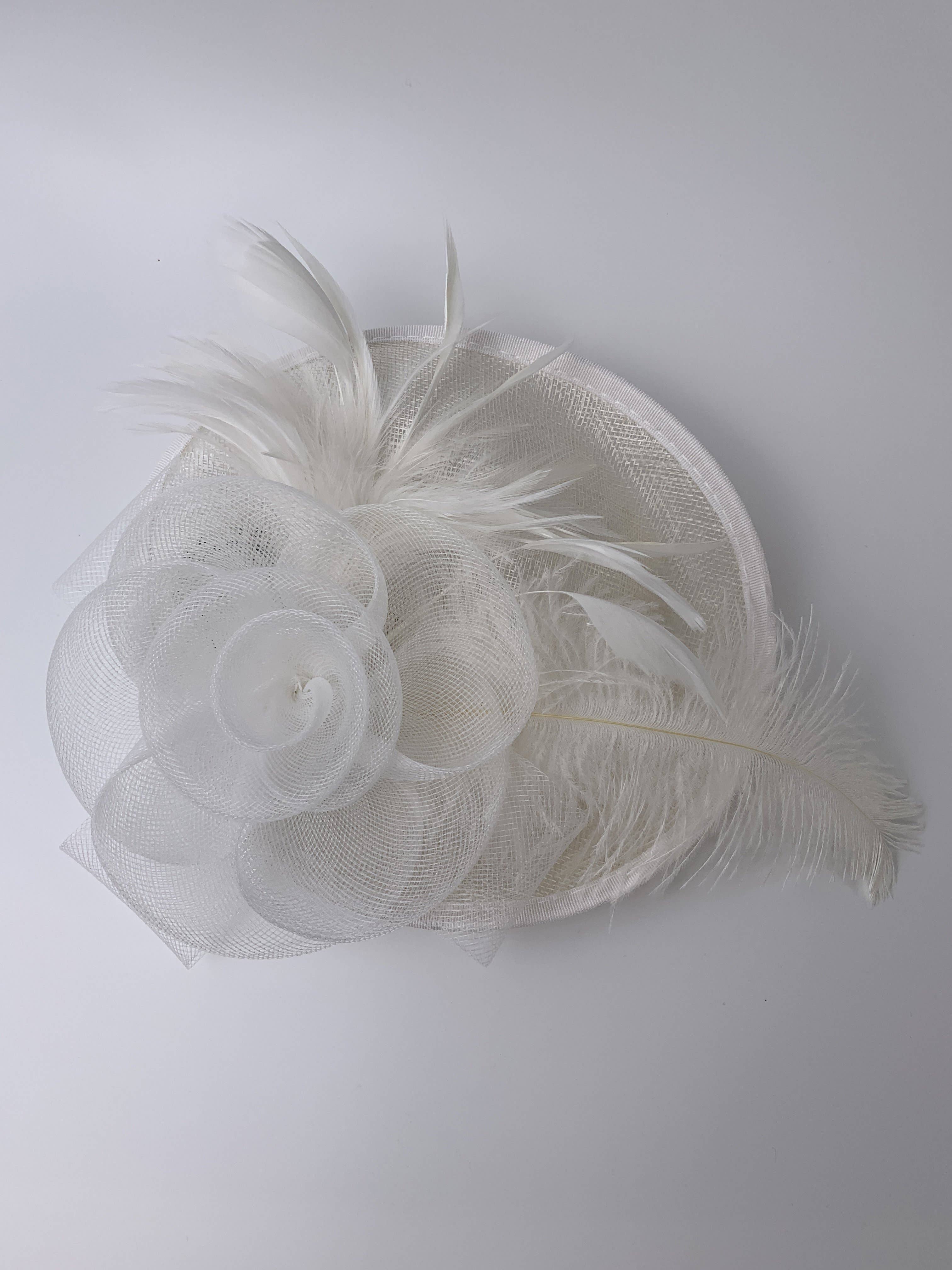 Floris Linens – Engroshandel Fascinatorhat - Dame – Derby fascinator hat med fjer til fester (11 farver)8