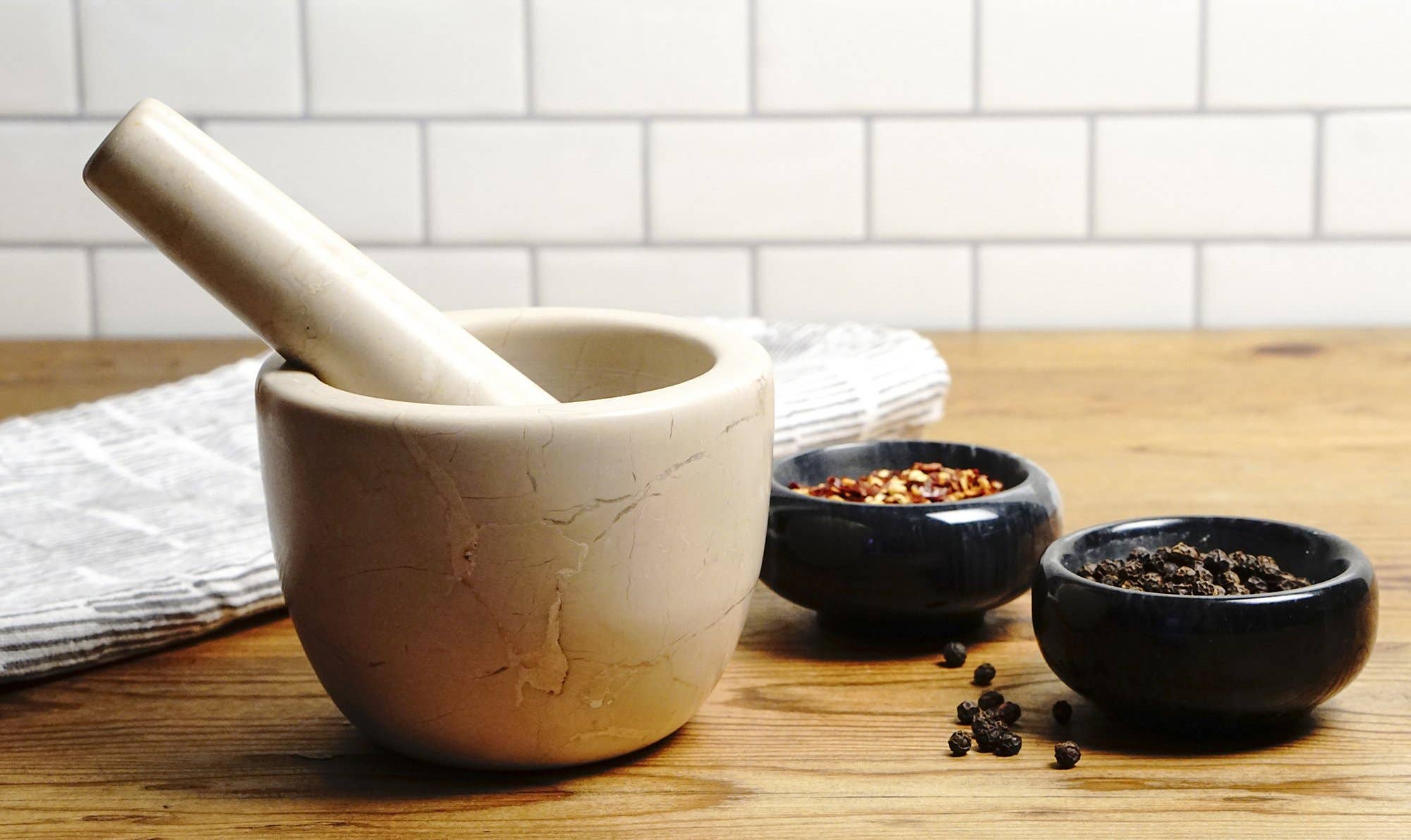 RSVP International - Wholesale Mortar & Pestle - Marble Mortar & Pestle - Beige8