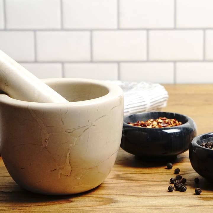 RSVP International - Wholesale Mortar & Pestle - Marble Mortar & Pestle - Beige8