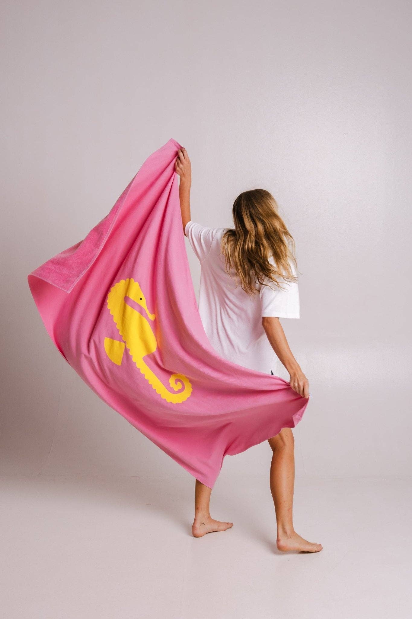 Sossu - Wholesale Beach Towel - Seahorse Peshtemal - Pink5