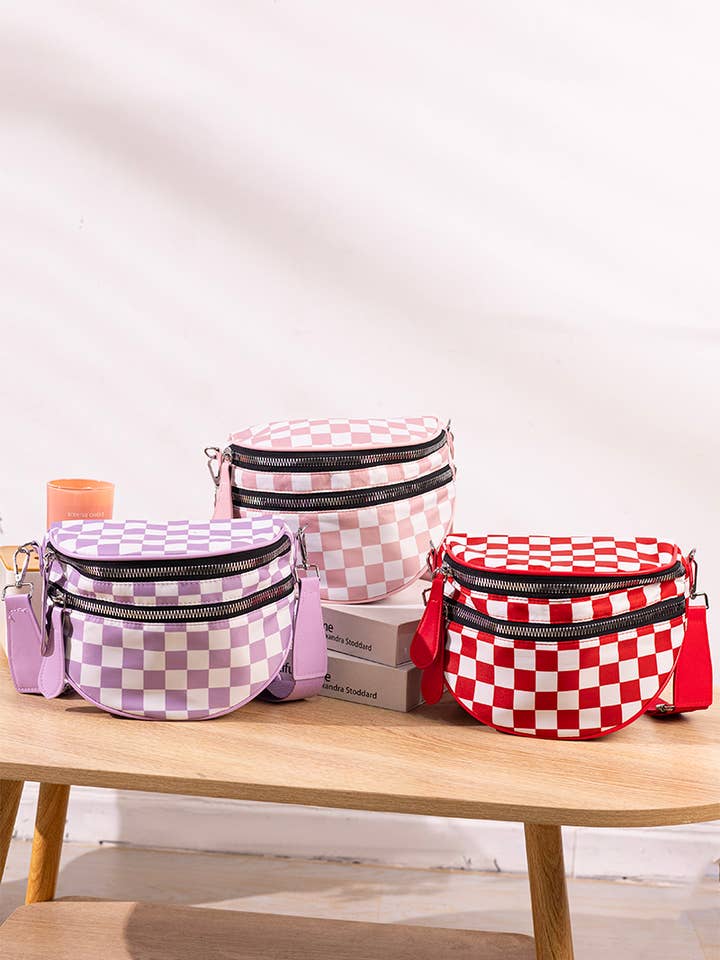 Dubbel Zip Crescent Sling Midjeväska för wholesale av Vanilla Monkey