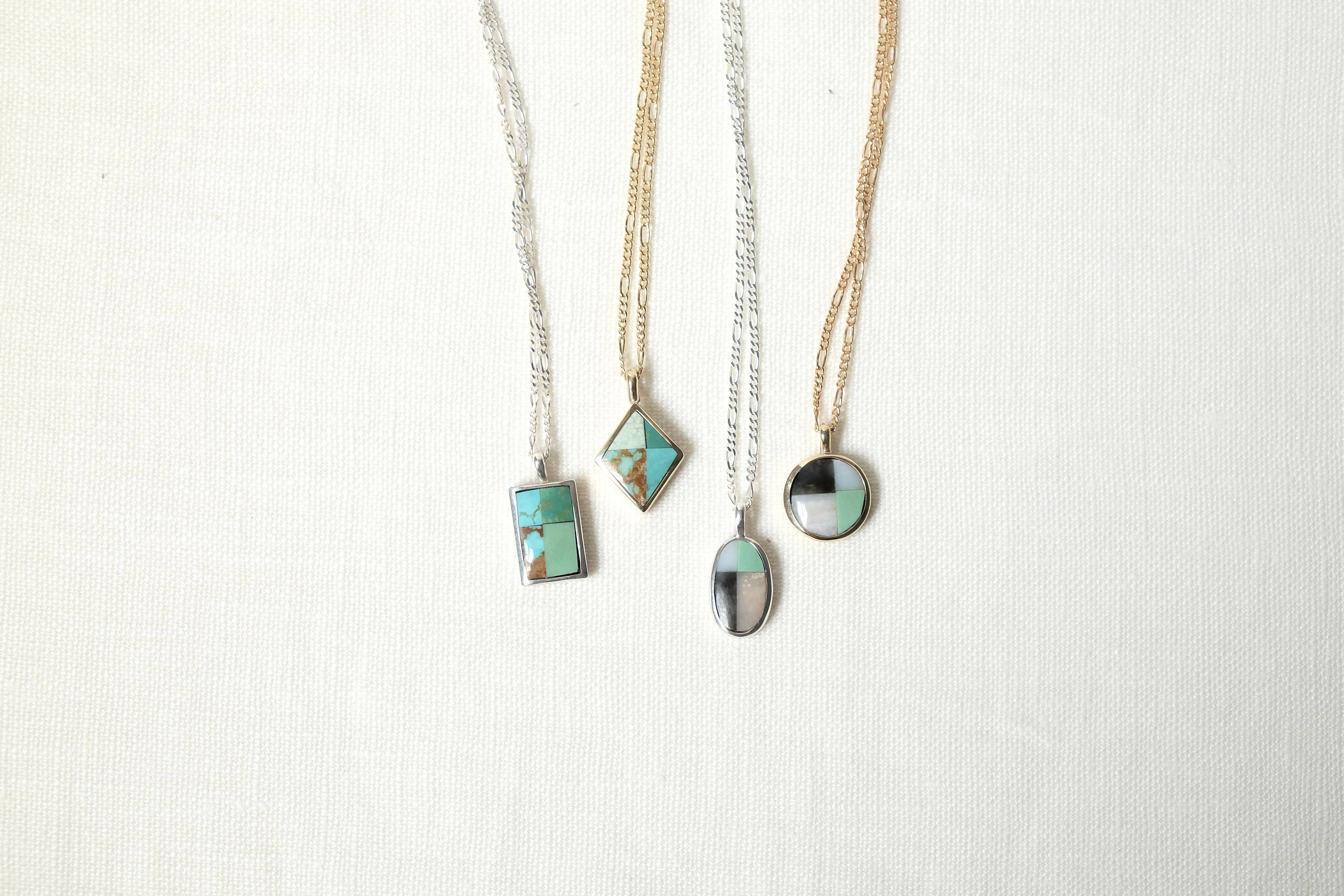 Sarah Safavi Jewelry – wholesale Pendant/charm necklace – Mosaic Token Necklace7