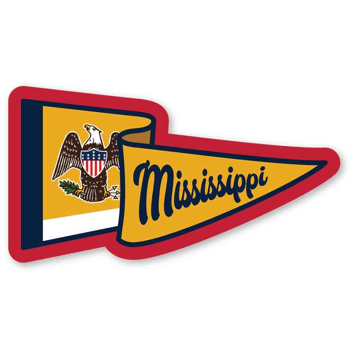 Coaster - Mississippi Waving Pennant for wholesale by Morris Magnets