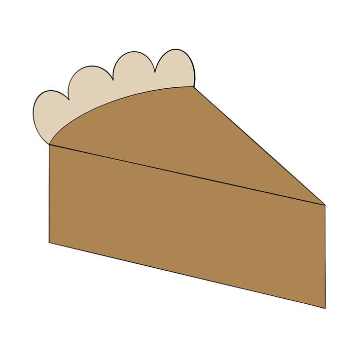 Pumpkin Pie Slice with or without Cream for wholesale by Maison’s Custom Cutters