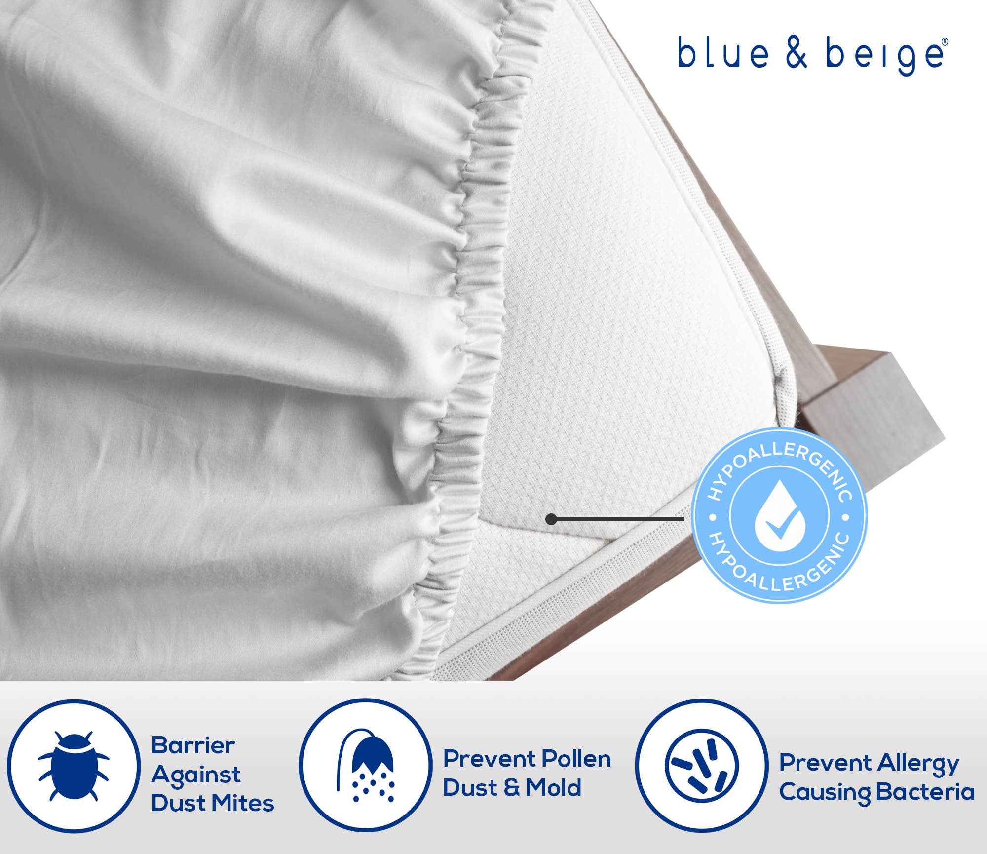 White Premium High-Quality Waterproof Mattress Protector -180X200 for wholesale on Faire4