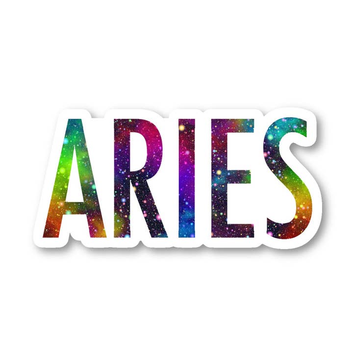 Aries Astrology Sign Galaxy Astrology 3 Pack - Set of 2.5, 3 and 4 Inch Vinyl Laptop Stickers - Galaxy Astrology for Laptop, Phone, Water Bottle, Car & More Decal (3 Pack) for wholesale by FunPopStickers