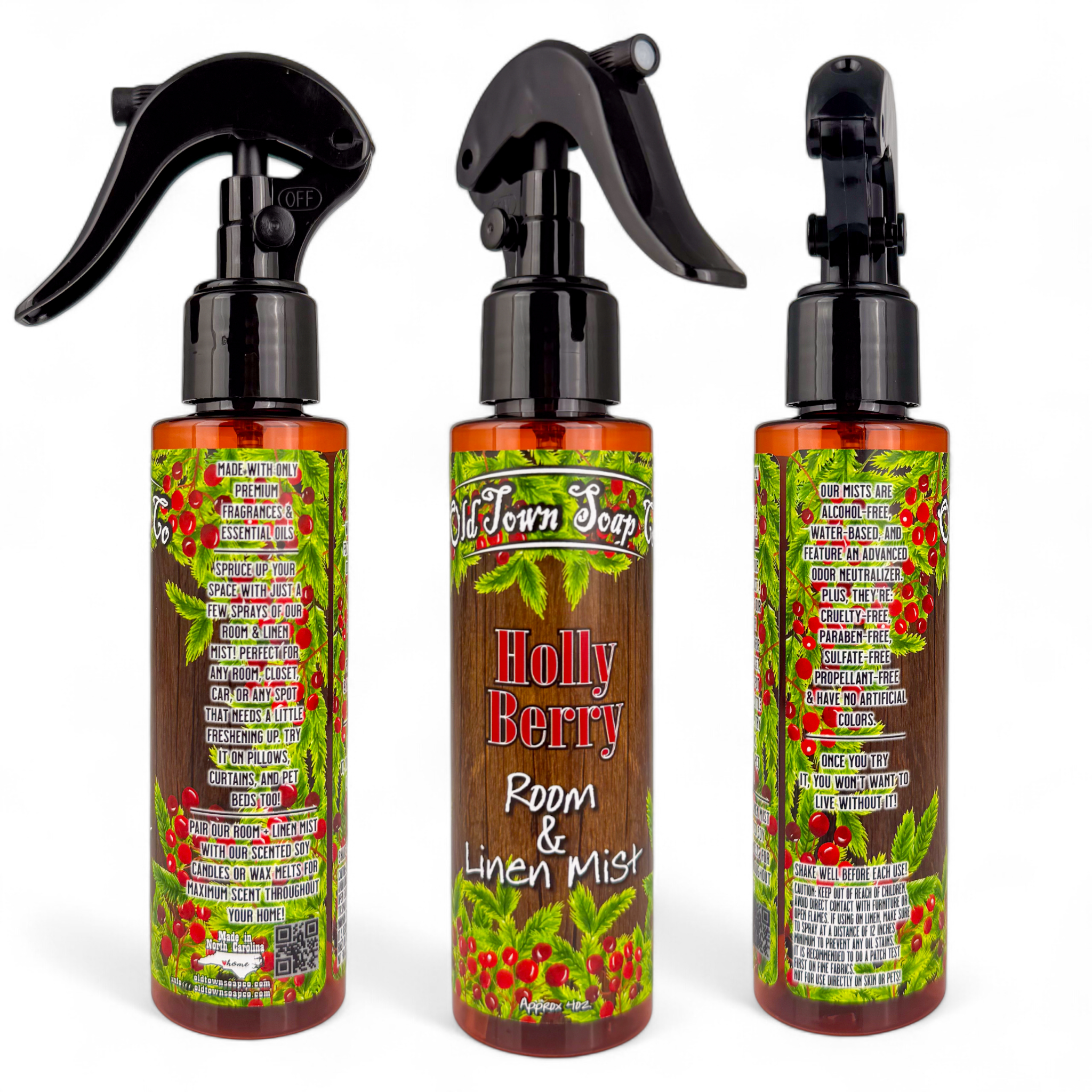 Old Town Soap Co. - Wholesale Room & Linen Spray - Christmas Room+Linen Mist - New Mister Bottle!2