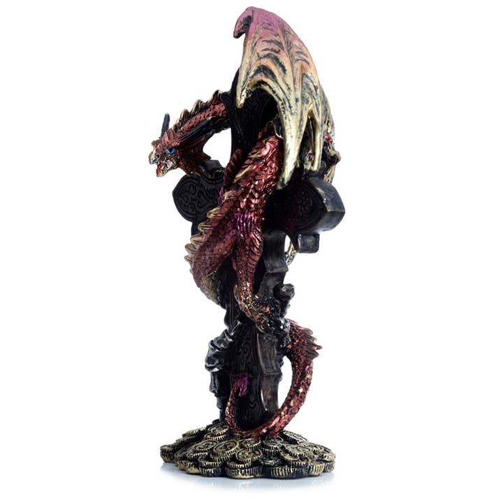 Puckator Ltd - Wholesale Ornament - Dark Legends Celtic Cross Treasure Guardian Dragon4