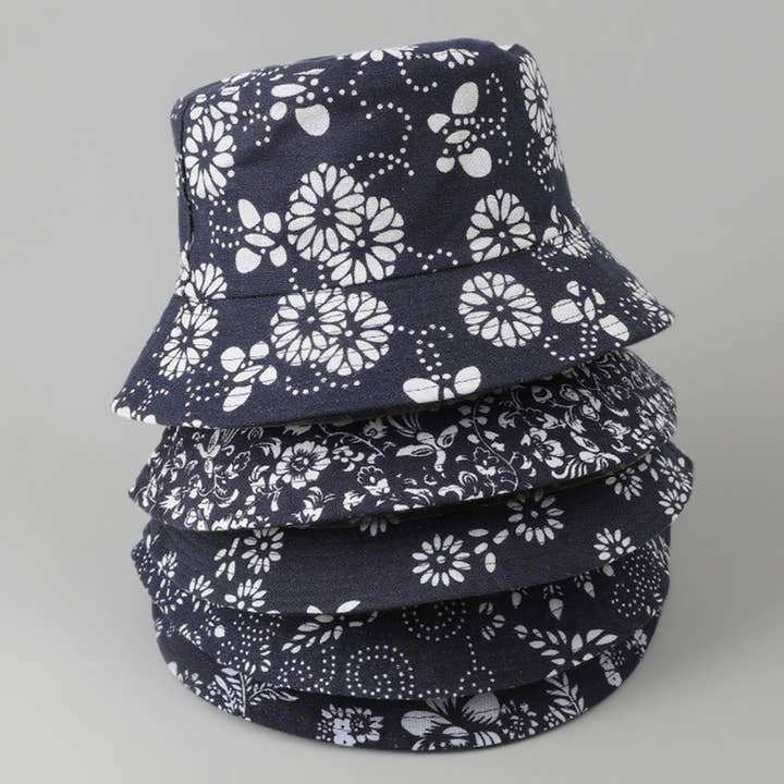 OUTDOOR SUNSHADE FLOWER DOUBLE-SIDED BUCKET HAT_CWAH4210 for wholesale by DOUBLJU