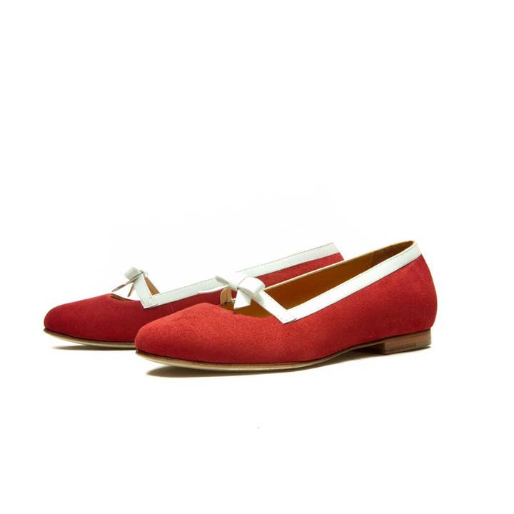 Ballerinas — Audrey — Rot für den Großhandel von Milenika shoes