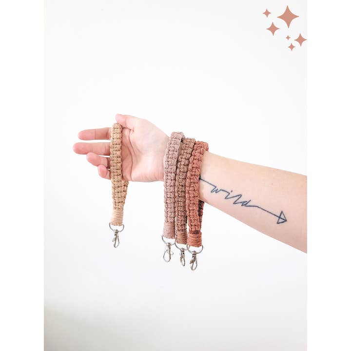 Caught In a Knot Co. - Wholesale Keychain - Women's - Macrame Wristlet | macrame keychain, cute boho accessories3