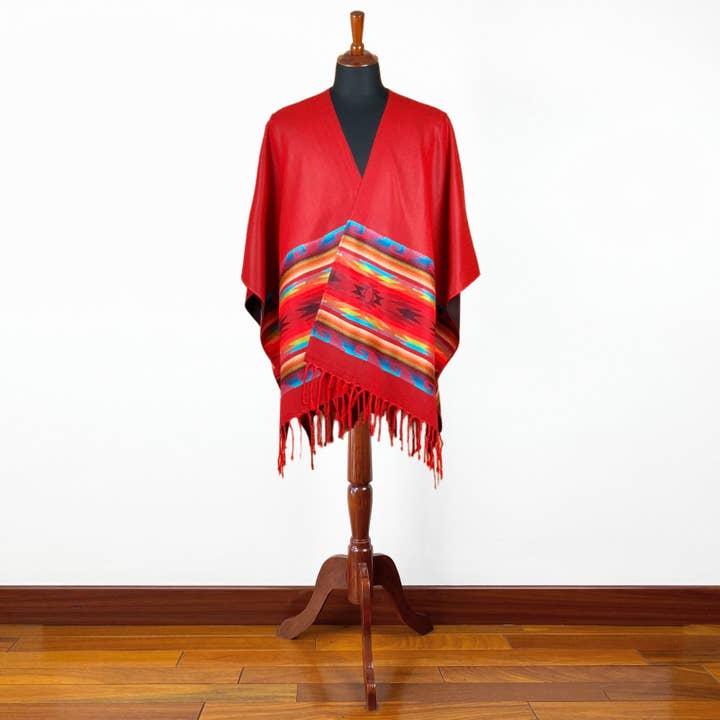 ECUALAMA – Engroshandel Poncho - Dame – Letvægts Tynd Alpaca Uld UNISEX Ruana Cape Poncho/Sjal