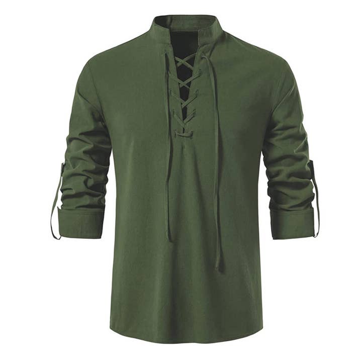 ACCITY - Wholesale T-Shirt - Men's - HALLOWEEN COS MEDIEVAL WIZARD LONG SLEEVE SHIRT_CWTSTL009947