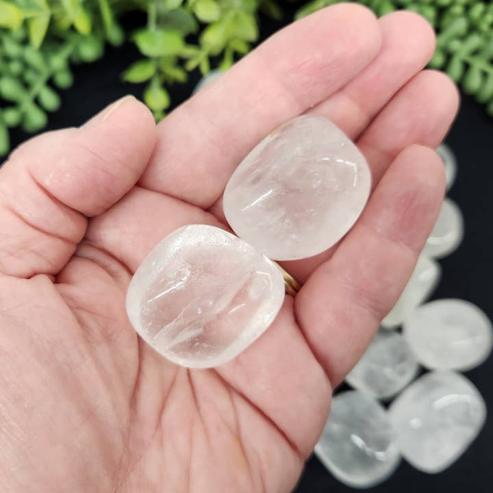 Meraki Gemstones - Vendita all'ingrosso Pietra/cristallo spirituale - Quarzo trasparente (1 kg/2,2 libbre) Pietre burattate ca. 30-35 mm5