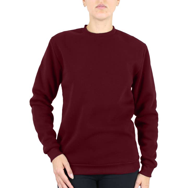 Damen Pullover-Sweatshirt mit lockerem Sitz und Rundhalsausschnitt aus Fleece. für den Großhandel von Galaxy By Harvic