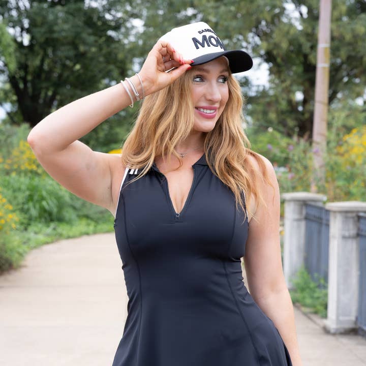 Citizen Row - Wholesale Hat Accessory - Women's - Tan & Black Two-Tone Hat: Baseball Mom0