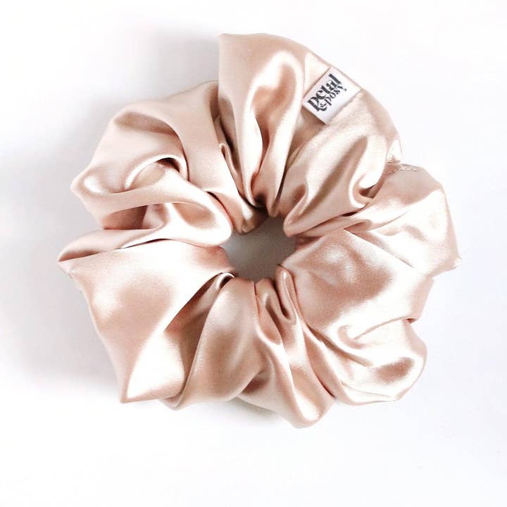 Petal & Posy - Wholesale Scrunchie - Women’s - Super Fluff Silk Satin Scrunchie in Sand1