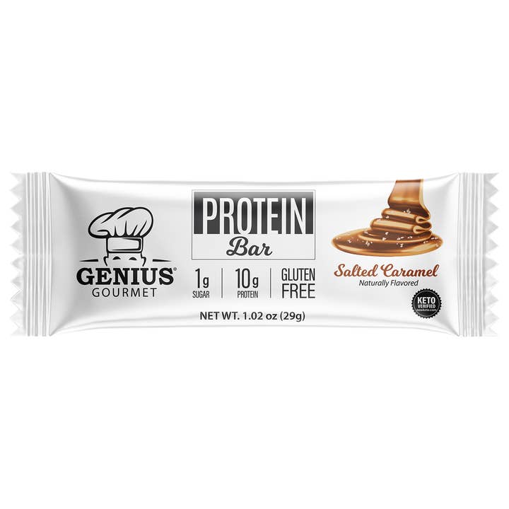 Protein Bar - Salted Caramel - 10 count for wholesale by Genius Gourmet