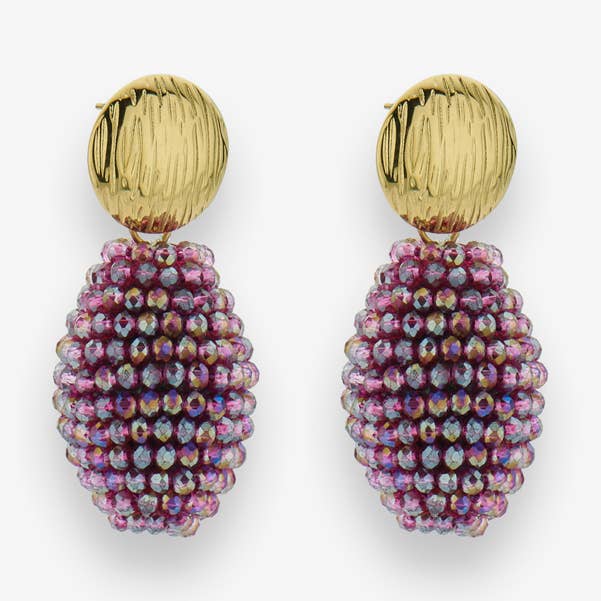 Zoe lila Ohrringe für den Großhandel von Liet&Joliet