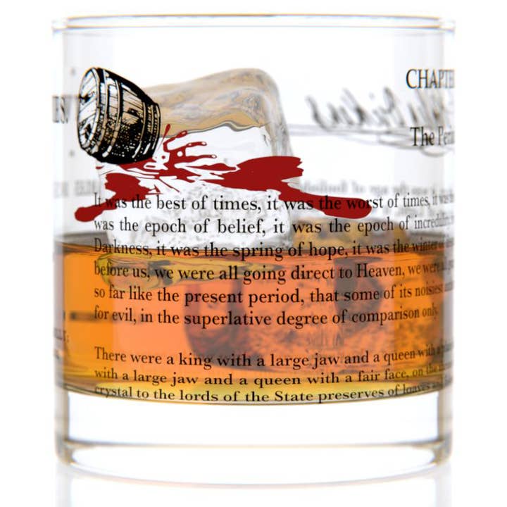 Well Told - Wholesale Cocktail/Liquor Glass - A Tale Of Two Cities - Dickens Literature Rocks Glass