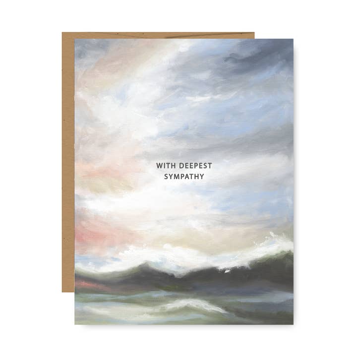 Coastal Ocean Sympathy Card for wholesale by Jessica Frasz Studio