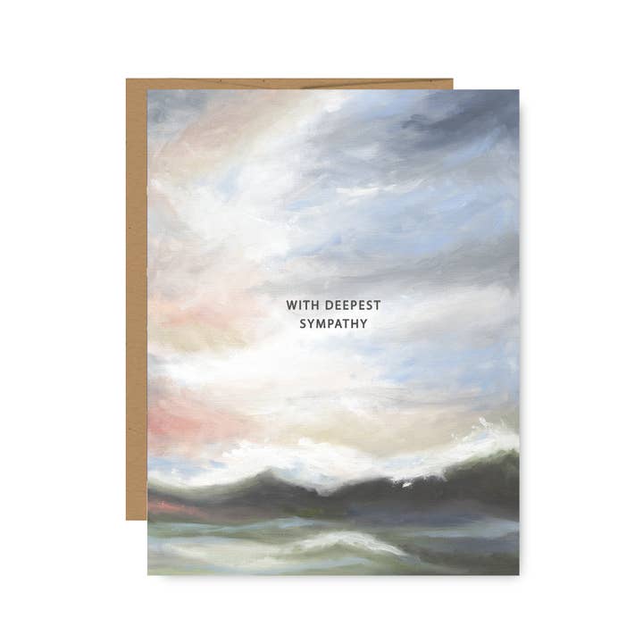 Jessica Frasz Studio - Wholesale Sympathy Card - Coastal Ocean Sympathy Card