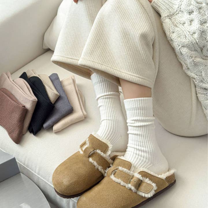 alberalkirk - Wholesale Socks - Women's - Thermal Wool Blend Mid-Calf Socks Multi Color M5A0208