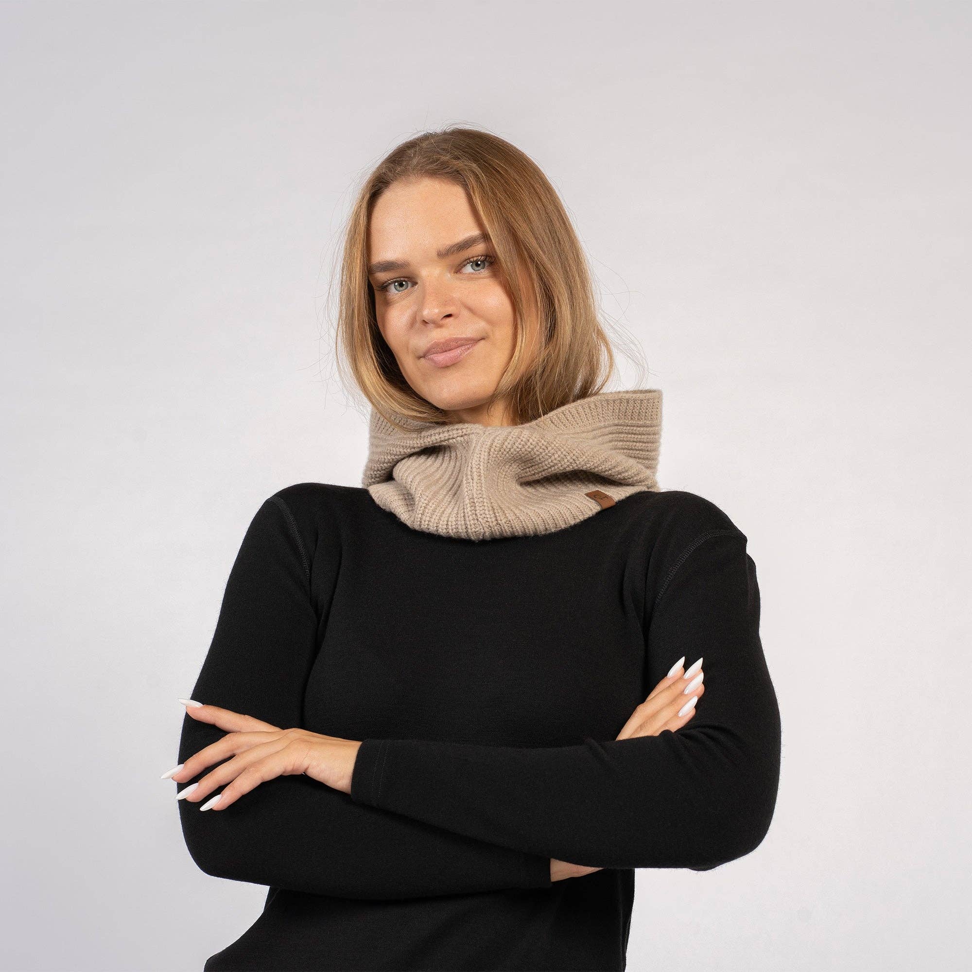 menique - Wholesale Balaclava - Women's - Women's Ribbed Hooded Cashmere Balaclava0