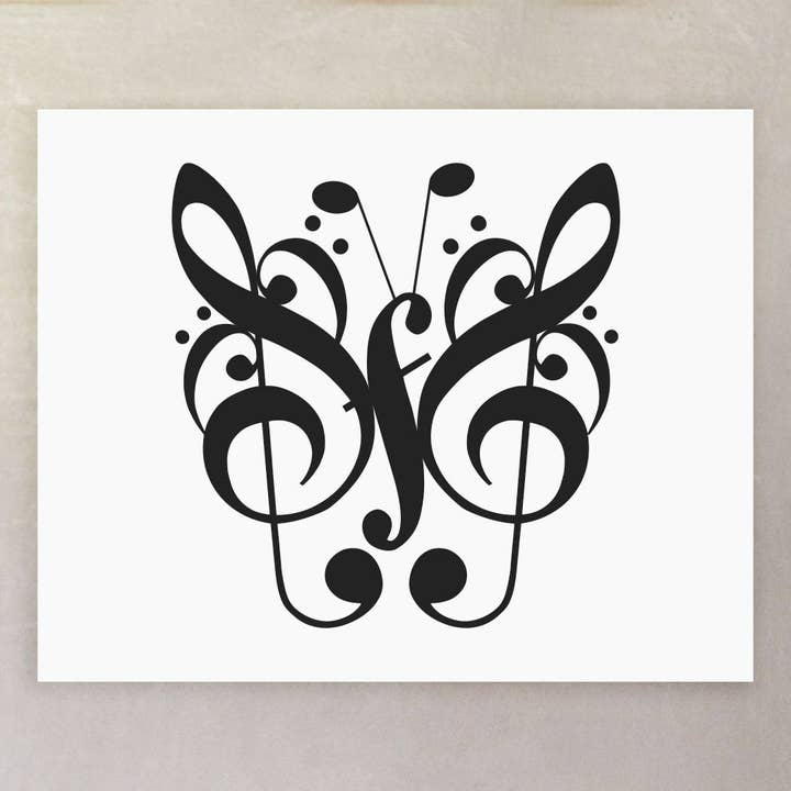 Butterfly #2 Musik-Kunstdruck für den Großhandel von Erin Heaton Art