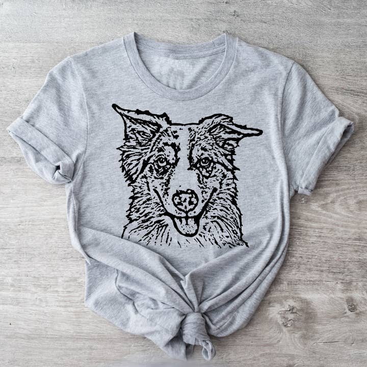 Australian Shepherd (Minnie) | Dog | Unisex T-Shirt for wholesale by Spicy Kitten Designs