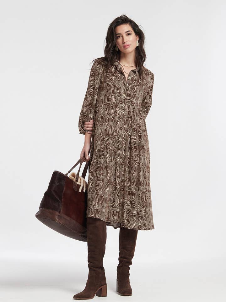 Abito Torino Viscosa Stampata per la vendita all'ingrosso da parte di OKY