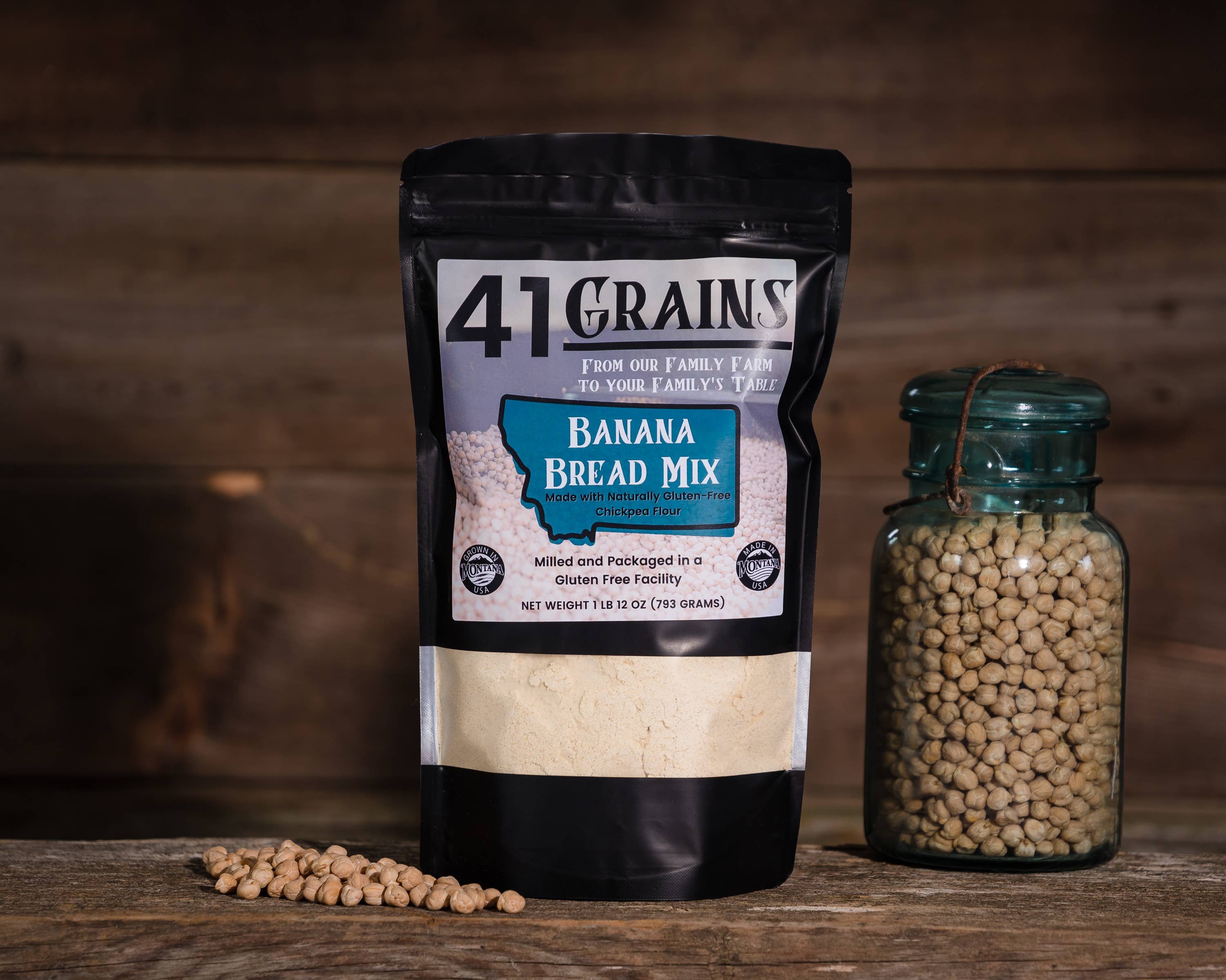 41 Grains - Vente Mélange pour pain - Mélange pour Pain à la Banane – Bonté de la Ferme dans un Pain à la Banane Moelleux et Riche en Protéines0