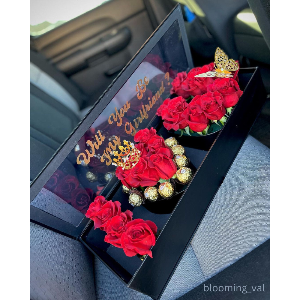 UNIKPACKAGING – wholesale Gift box – I Love U" Box with Clear Top, Plastic Liner & Ribbon4