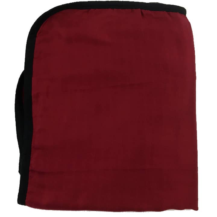 RED with Black Trim Big Double Layer Blankets, kids & adults 60"x70" made from Bamboo, muslin, large light weight, throw, travel blanket for wholesale by Bambino Land
