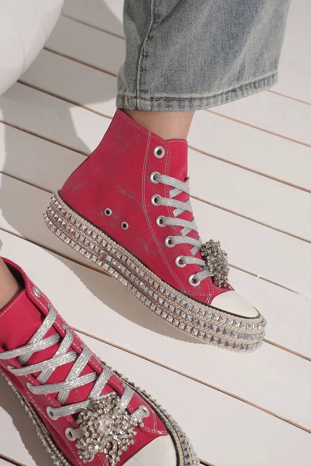 Mars Sky Shoes Wholesale - Wholesale Lifestyle Sneakers - Women's - Beast Fashion ASH-01 Women Sparkling Canvas High-Top Sneaker Booties-12 Pairs Pack-48.25/Pair5