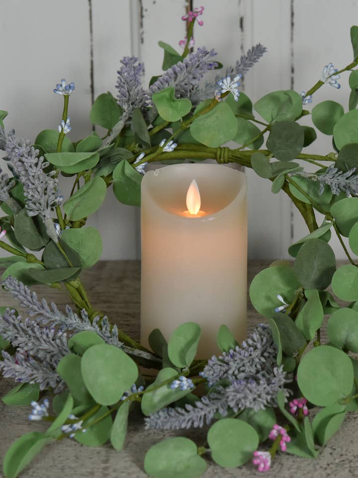 Lavendel Eukalyptus 6,5 in Kerzenring für den Großhandel von Wholesale Home Decor