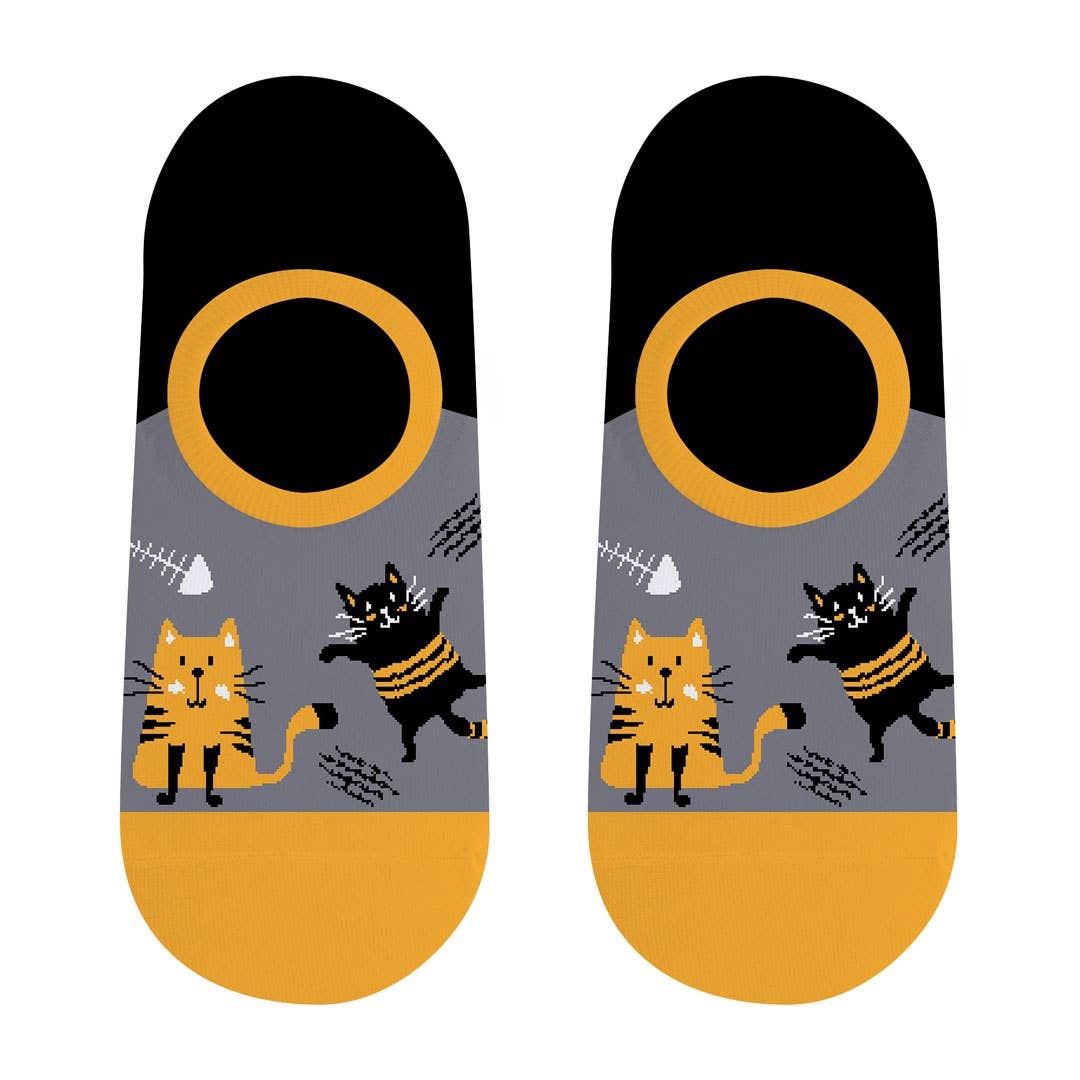 KYLIE CRAZY - Wholesale Socks - Women's - CATS invisible cotton socks, original and fun1