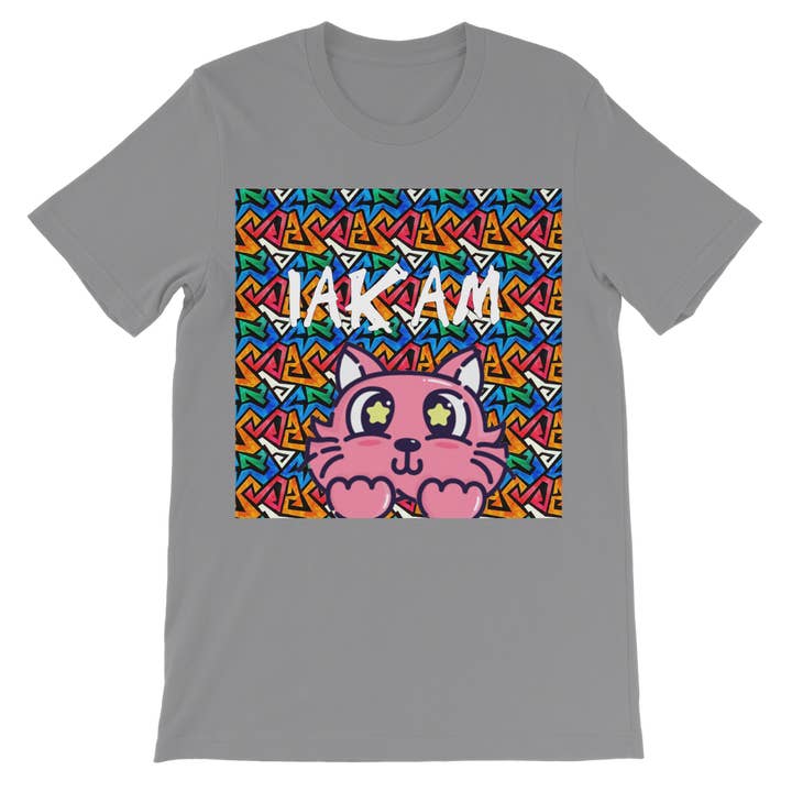 Camiseta infantil clássica IAKAM Kat por atacado de IAKAM