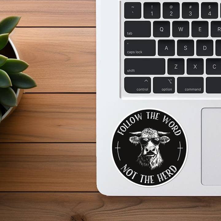 Missional Merch - Wholesale Sticker - Follow the Word, Not the Herd | Funny Sticker | Christian2