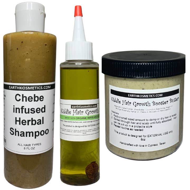 Kiddie Hair Collection Set (Butter/Oil/Shampoo) for wholesale by Earthkosmetics