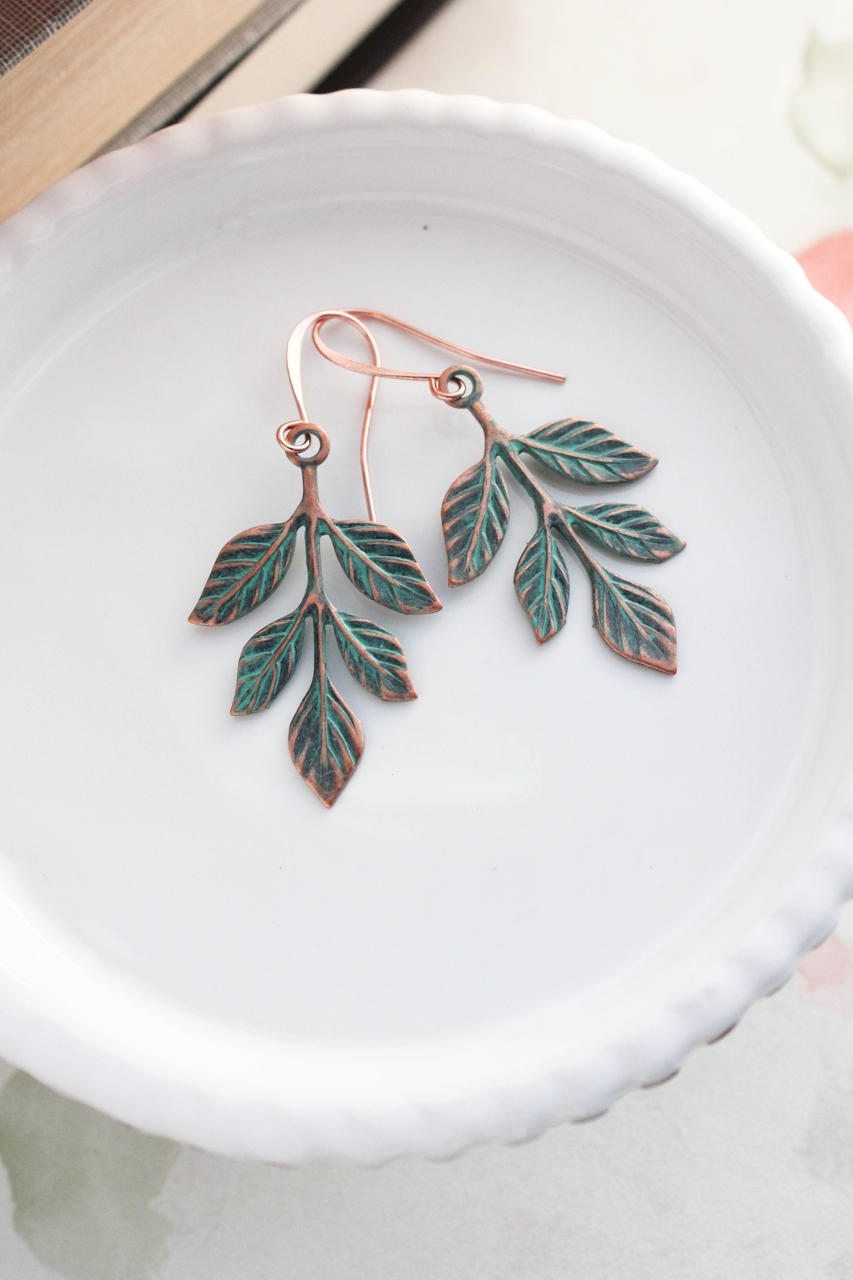 A Pocket of Posies - Wholesale Dangle Earrings - Copper Patina Branch Earrings (2 styles)7