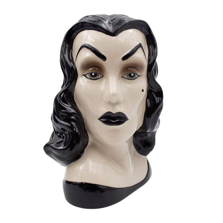 Vampira Portrait Ceramic Vase for wholesale by Kreepsville