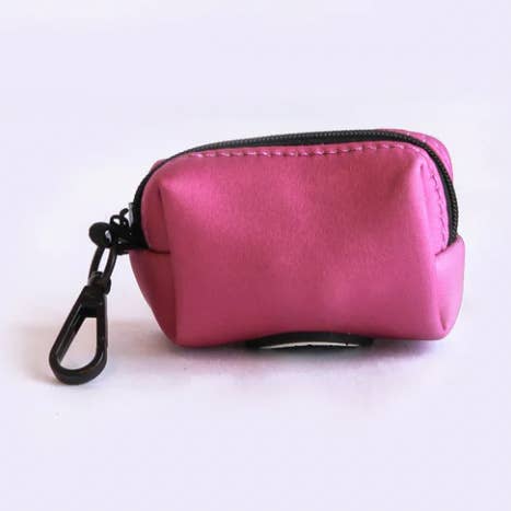 Willow Walks fabric poo bag in fuchsia for wholesale by Willow Walks Studio