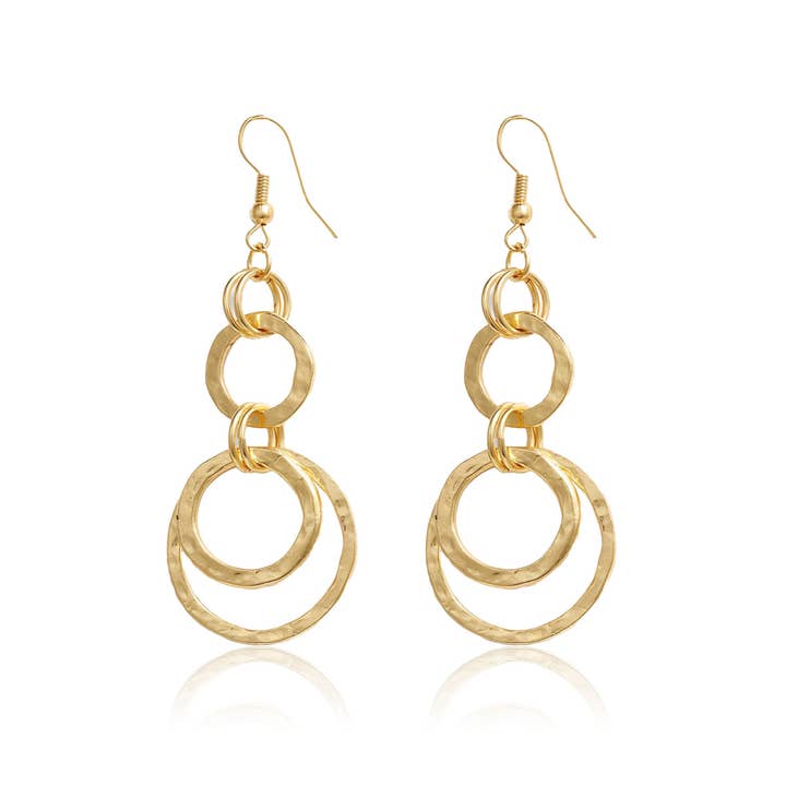 KARINE SULTAN - Wholesale Dangle Earrings - Contemporary Multi-Circle Earrings