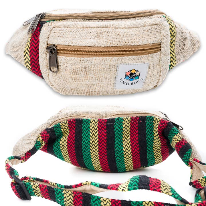 Hemp Fanny Pack - Bodhi Rasta for wholesale by Yogo Boho