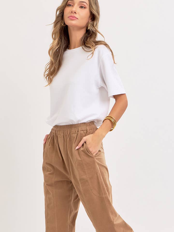 Sweet Lovely by Jen - Wholesale Pants - Women's - EASY CASUAL EVERYDAY PULL-ON RELAXED CORDUROY PANTS 29