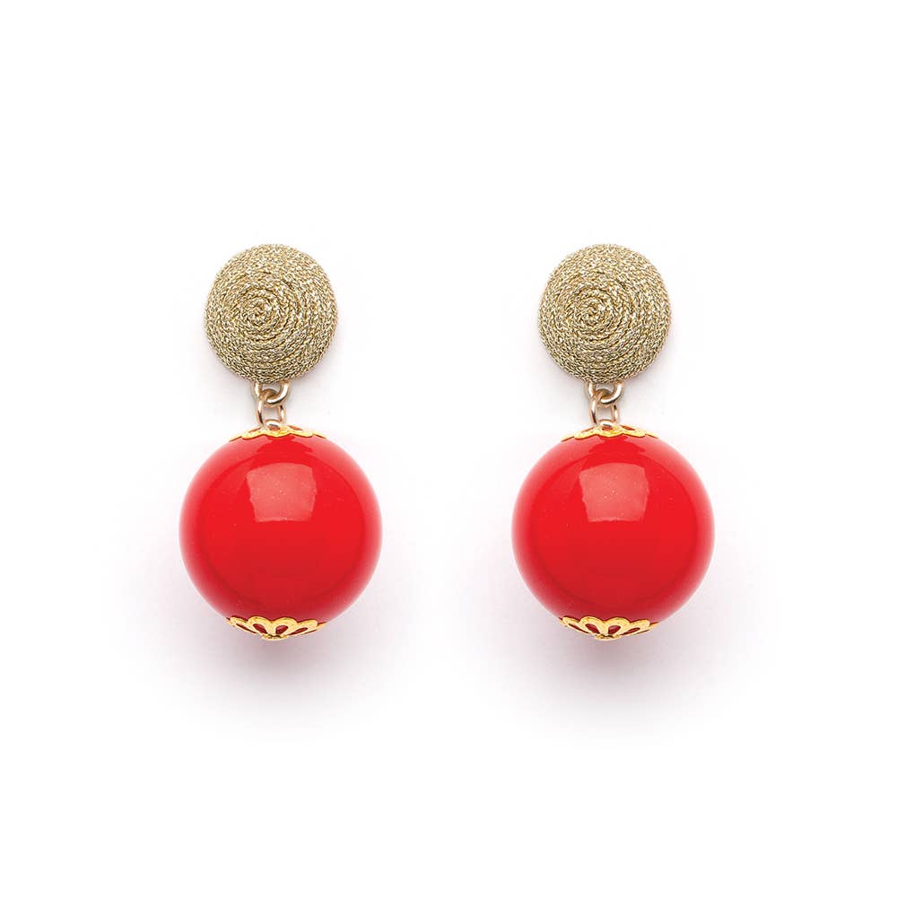 Fornash - Wholesale Dangle Earrings - Thread Earrings - Candy - Red1